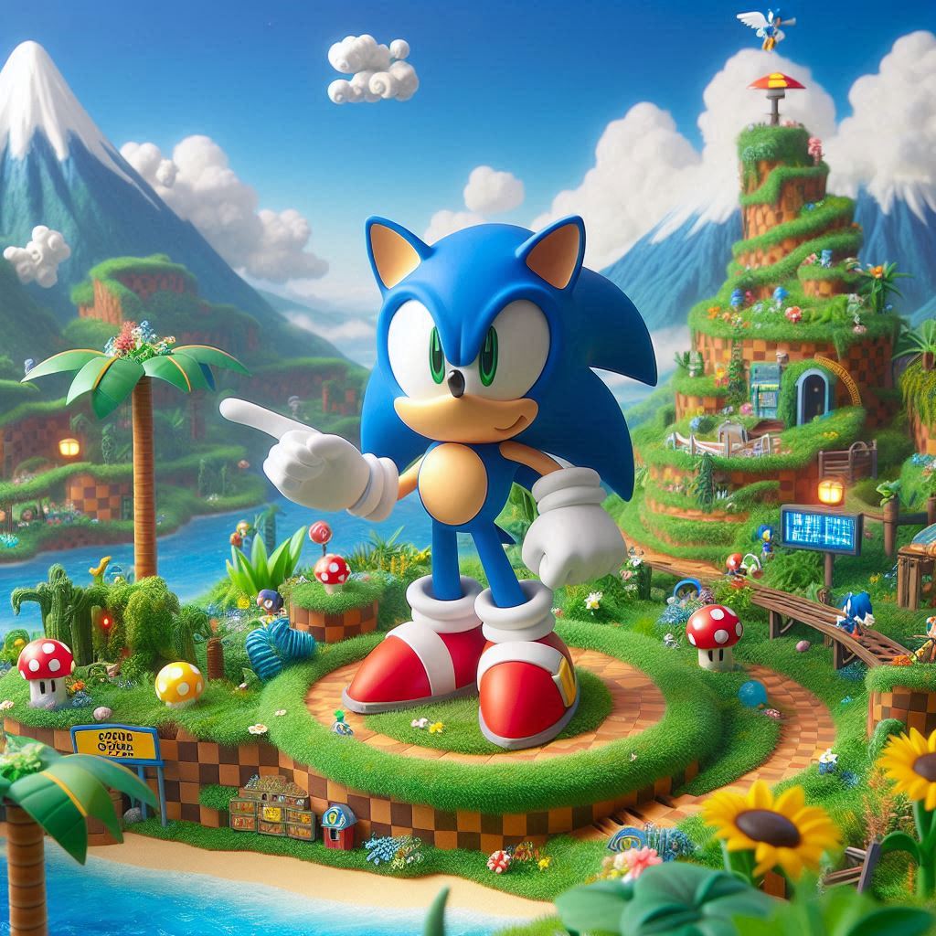 Sonic the Hedgehog Green Hill Zone Diorama